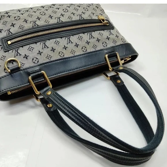 Authentic Louis Vuitton LV Hand Bag LucillePM Blue Monogram Mini Lin - Picture 8 of 17